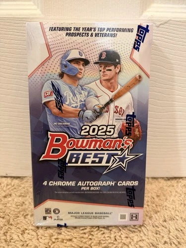 2025 Bowman’s Best Factory Sealed Hobby Box—12 Packs w/ 4 Chrome Autos Per Box